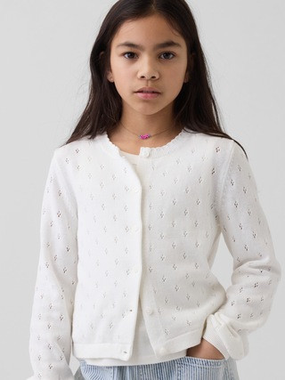 Kids Pointelle Cardigan Sweater | Gap (US)