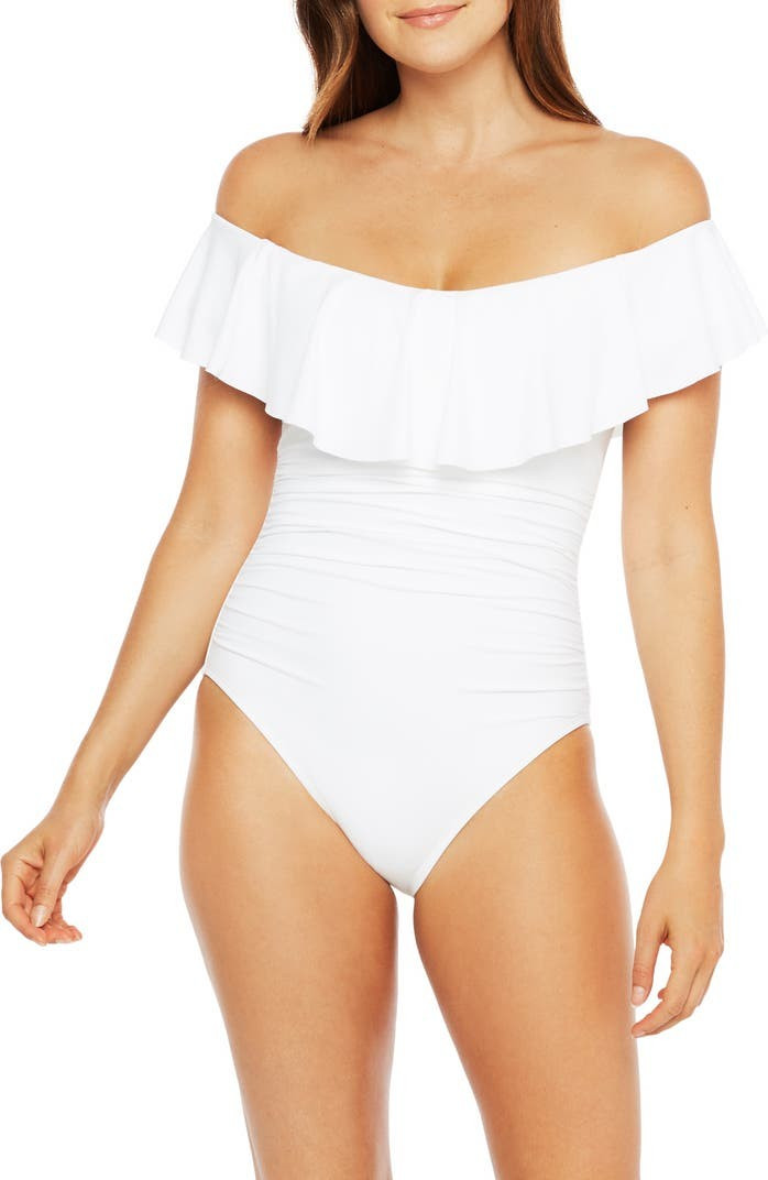 Off the Shoulder One-Piece Swimsuit | Nordstrom