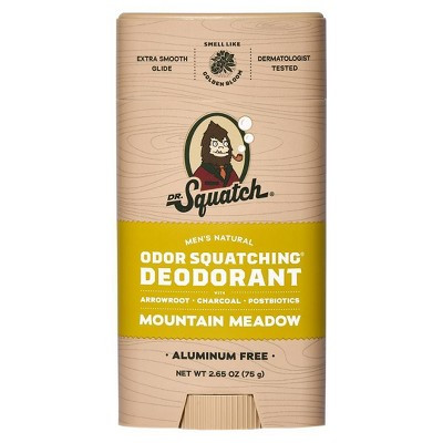 DR. SQUATCH Men's Wide Stick Deodorant - Natural Mountain Meadow - 2.65oz | Target