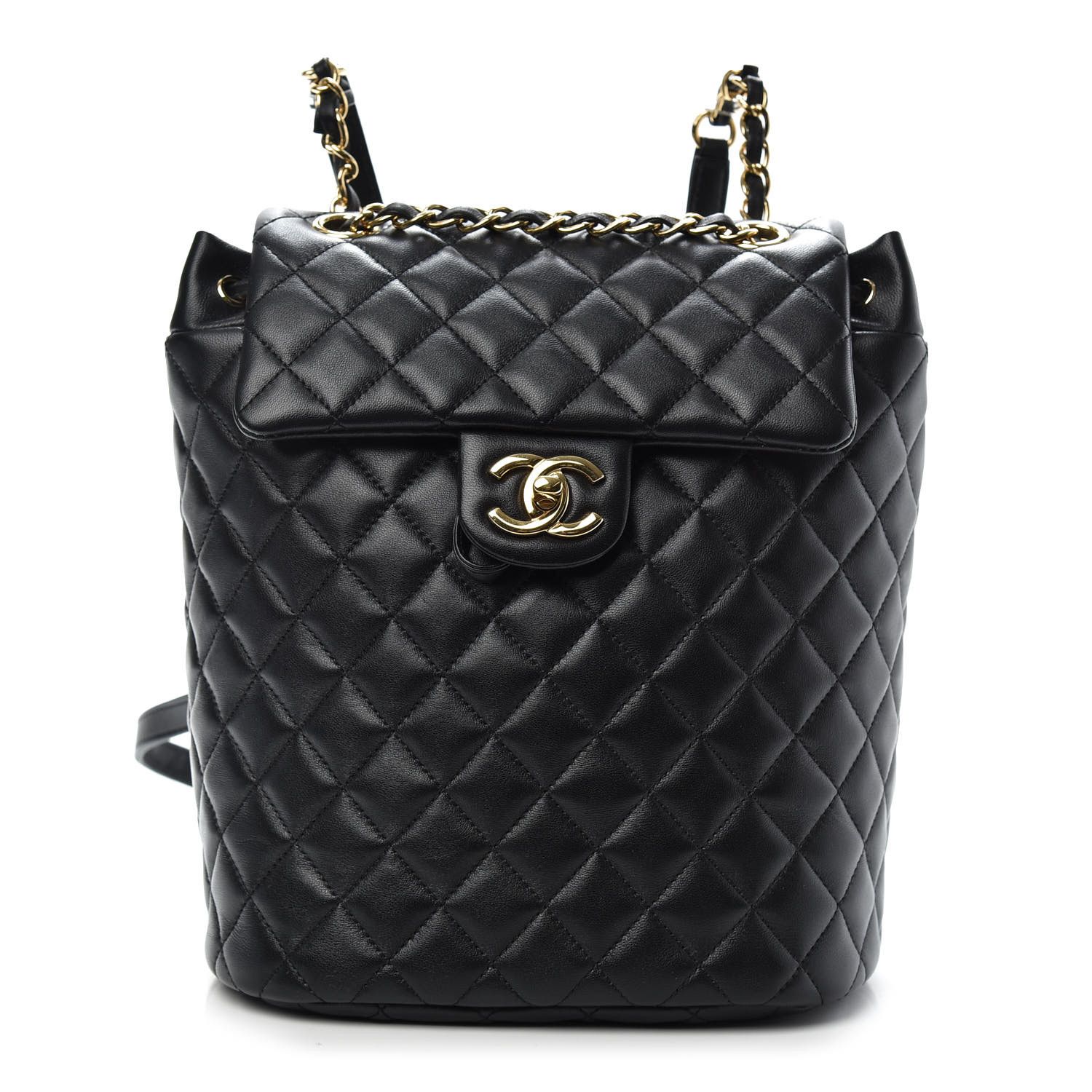 Lambskin Quilted Small Urban Spirit Backpack Black | Fashionphile