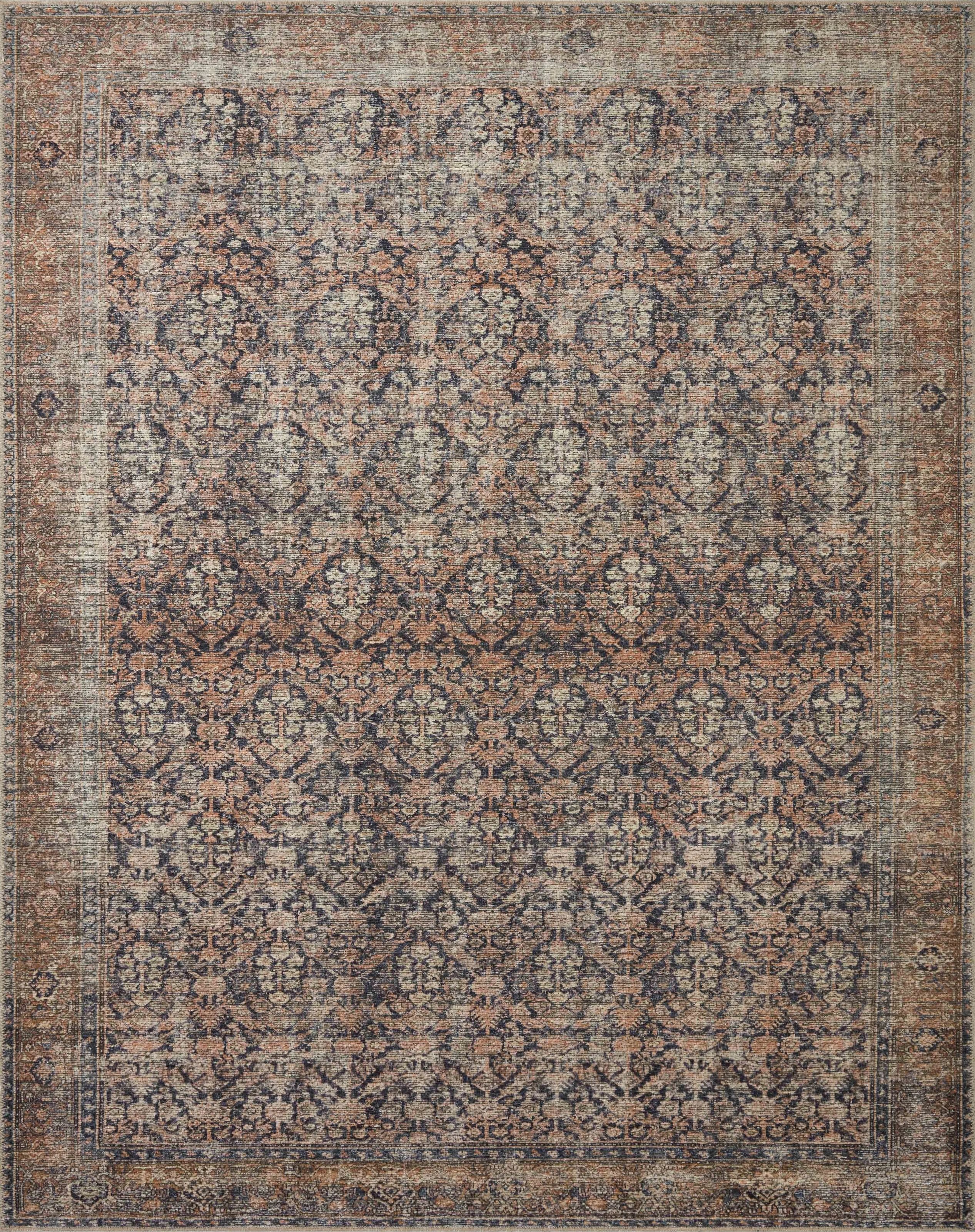 Billie Oriental Ink / Salmon Area Rug | Wayfair North America