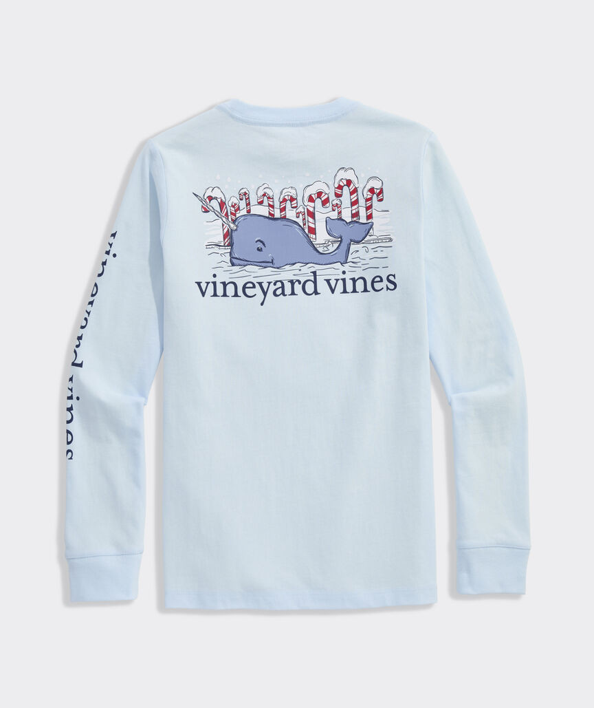 Boys' Peppermint Narwhal Long-Sleeve Pocket Tee | vineyard vines
