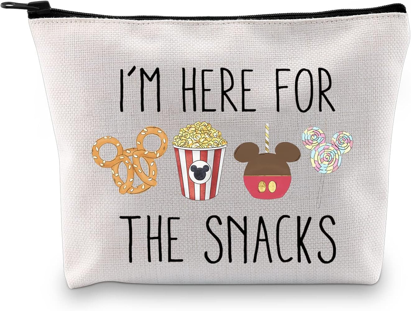 GJTIM Magic Kingdom Lover Gift I’m Here For The Snacks Zipper Pouch Makeup Bag (For The Snacks ... | Amazon (US)