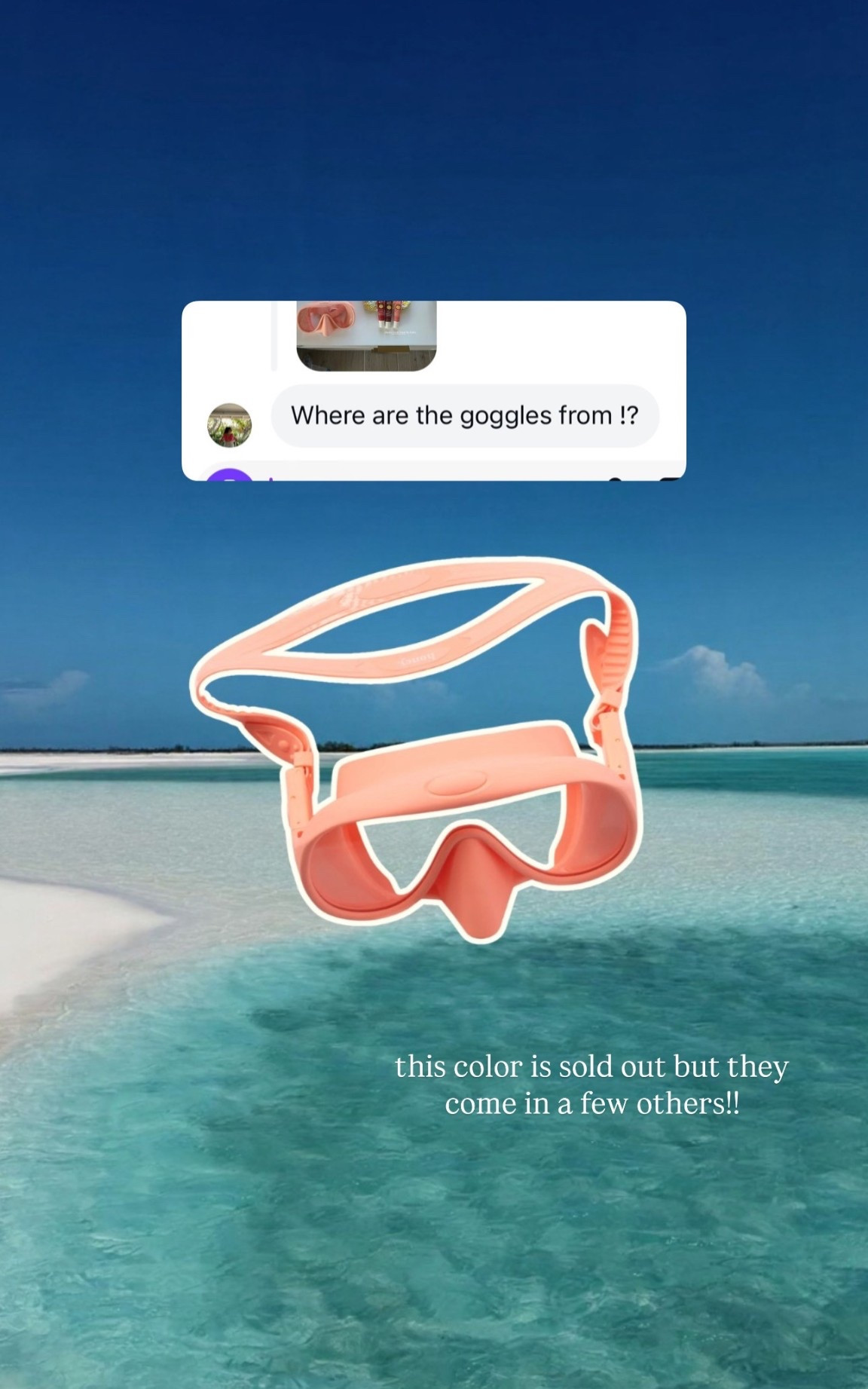 these goggles come in a few other fun colors! 

#LTKTravel #LTKspring #LTKSwim