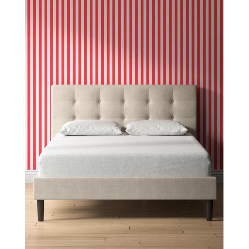 Leonard Tufted Upholstered Low Profile Platform Bed | Wayfair North America