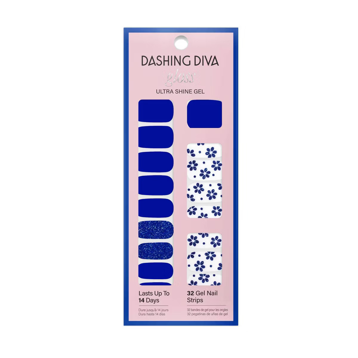 Dashing Diva Gloss Ultra Shine Gel Nail Art - Flor Azul - 32ct | Target