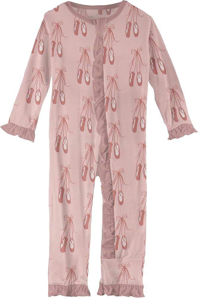 KicKee Pants Print Classic Ruffle Coverall with Zipper, Comfortable Baby Clothes | Amazon (US)