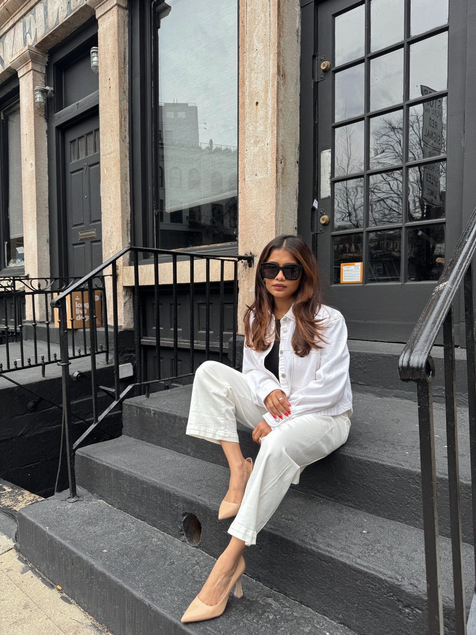 wide leg cropped pants that are petite friendly and actually cut off at my ankle. The material is soft and forgiving and not see through. I’m wearing 25 petite (which is my usual size in Madewell). 

Semi cropped denim shirt jacket—wearing small 

#LTKstyletip #LTKSeasonal #LTKworkwear