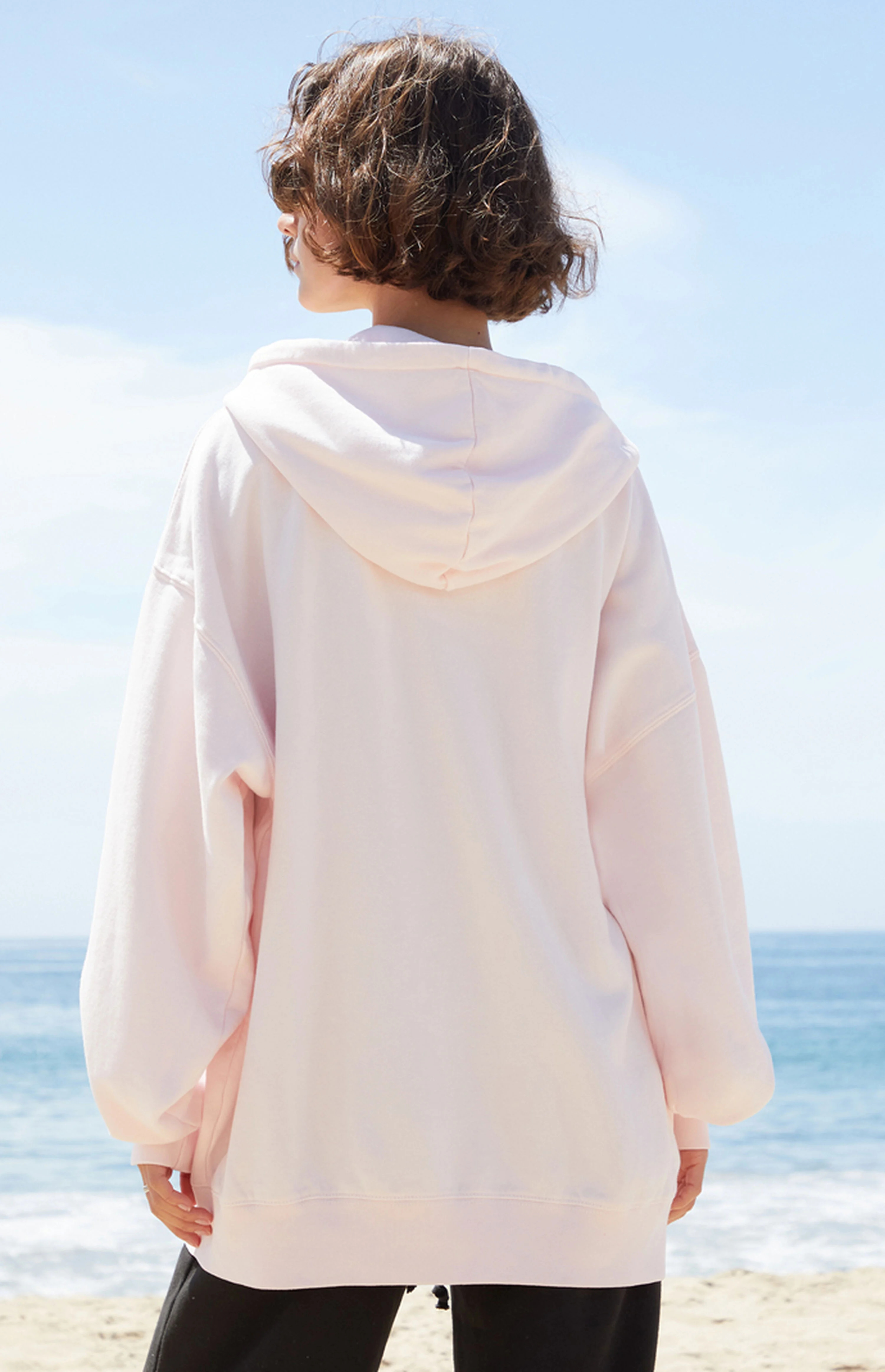 John Galt Pink Christy Full Zip Oversized Hoodie | PacSun