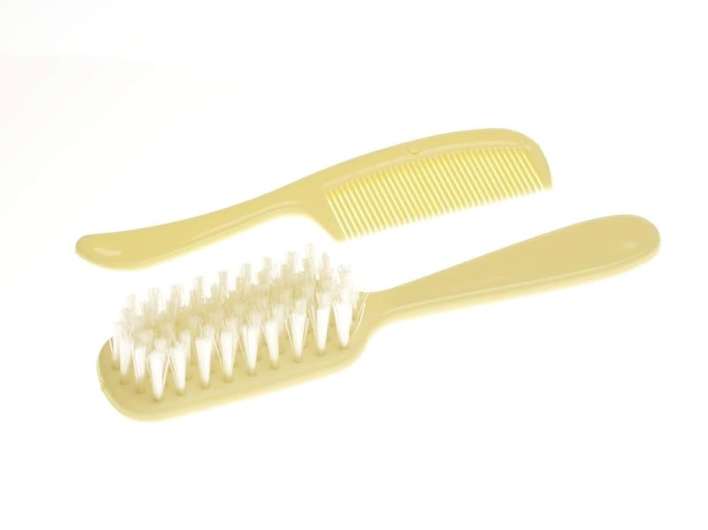 Infant/Baby Plastic Hair Brush and Comb Set, Soft nylon bristles are gentle on scalp | Amazon (US)