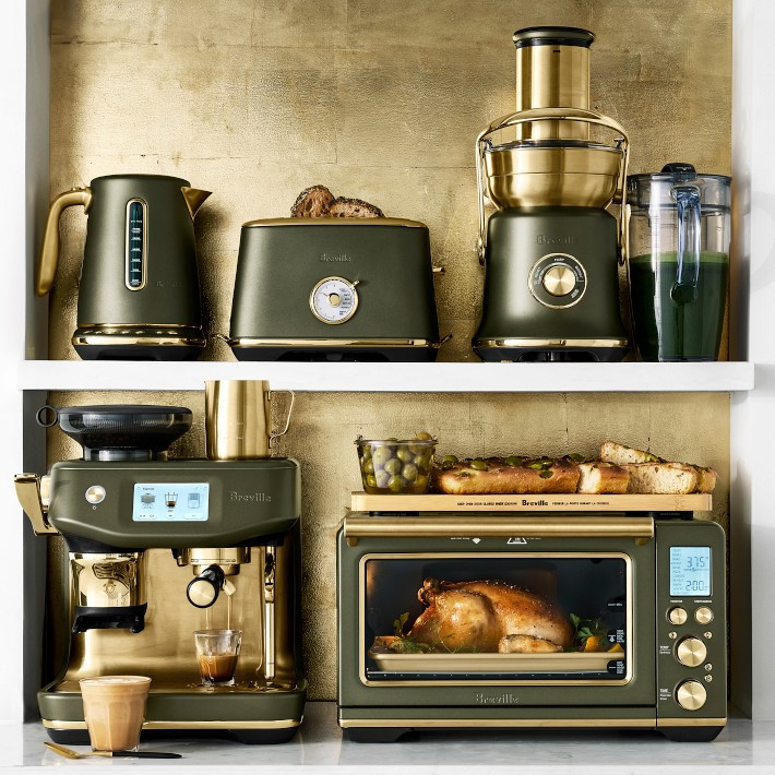 Breville Smart Kettle Luxe, Olive Tapenade & Brass | Williams-Sonoma
