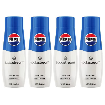 SodaStream Pepsi - 4pk/60oz: Cola Liquid Concentrate, Mix, Soda Flavor Syrups, Still, No Major Allergens | Target