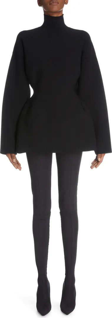 Balenciaga Hourglass Rib Turtleneck Sweater | Nordstrom | Nordstrom