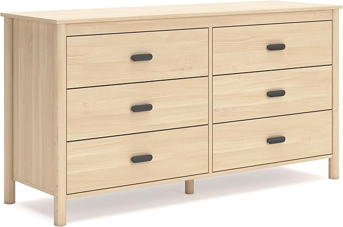 Signature Design by Ashley Cabinella Casual 6-Drawer Dresser with Safety Stop, Light Brown | Amazon (US)
