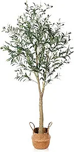 Ferrgoal Artificial Olive Trees 5Ft Fake Olive plant with Basket Faux Plants Indoor Outdoor Fake ... | Amazon (US)