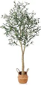 Ferrgoal Artificial Olive Trees 5Ft Fake Olive plant with Basket Faux Plants Indoor Outdoor Fake ... | Amazon (US)