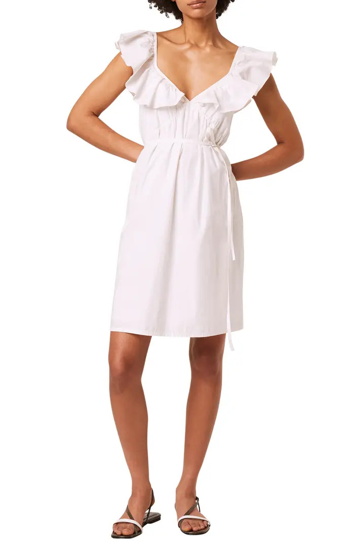 FRENCH CONNECTION Azaa Poplin Flutter Sleeve Dress | Nordstromrack | Nordstrom Rack