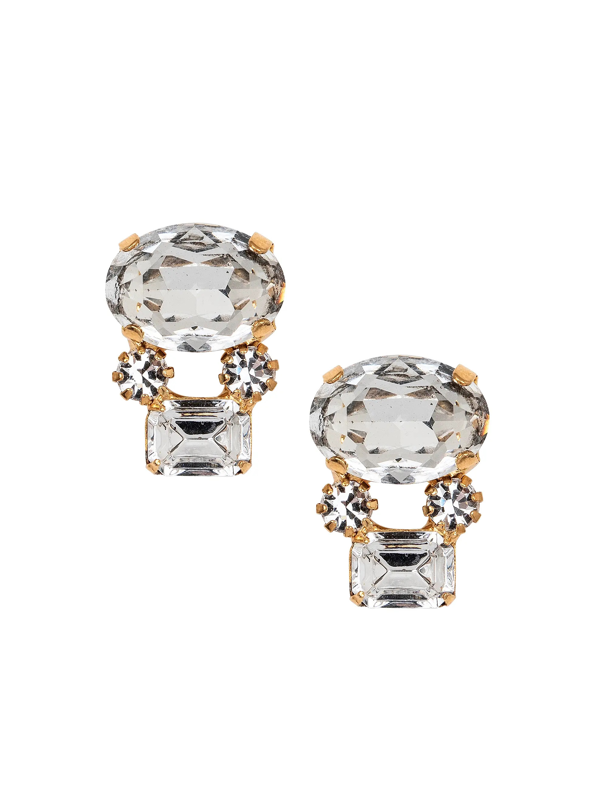 Dottie 18K-Gold-Plated & Crystal Earrings | Saks Fifth Avenue