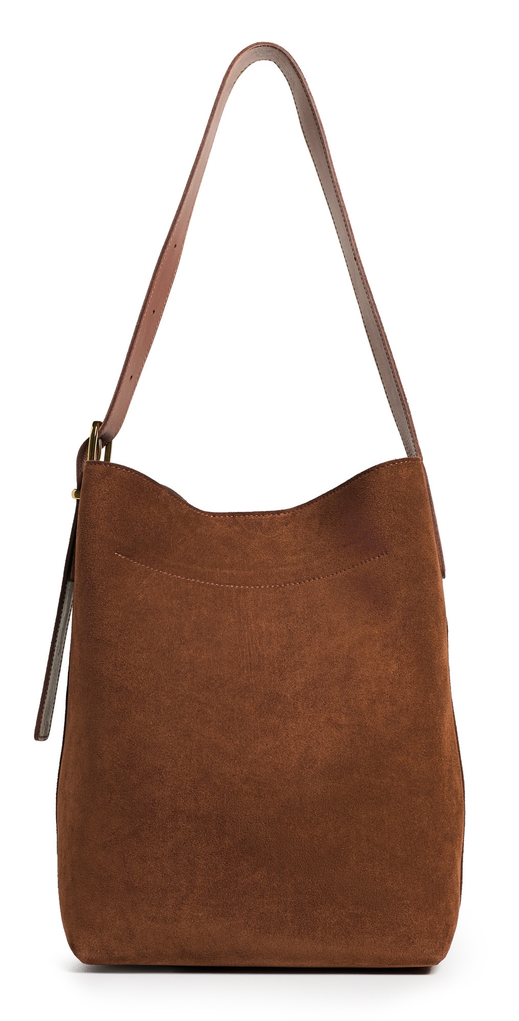 Madewell Suede Essentials Bucket Tote Soft Mahogany One Size | Shopbop