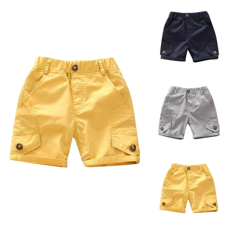 Boys Shorts Boys' Fashion Kids Toddler Baby Boys Solid Spring Summer Cotton Shorts Clothes | Walmart (US)