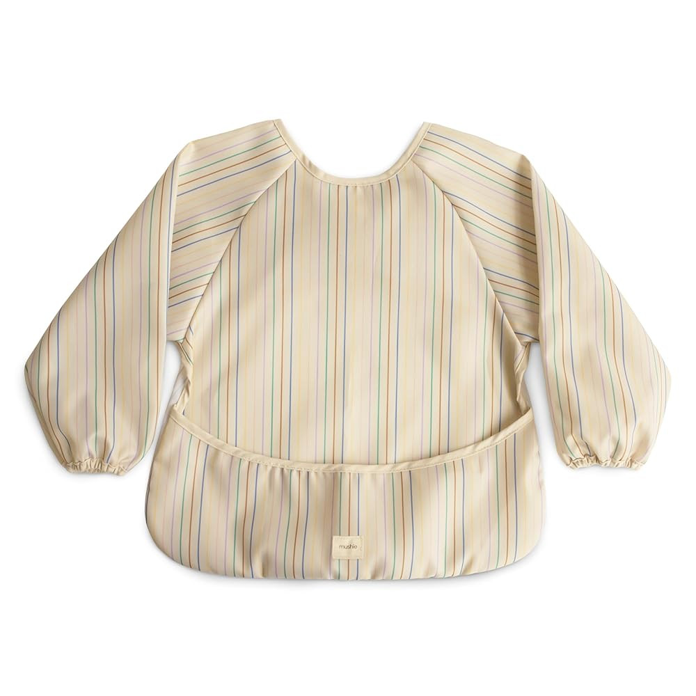mushie Long Sleeve Baby Bib | Water Resistant Adjustable Fit for Ages 6-24 Months | Amazon (US)