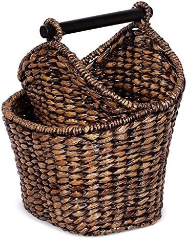 BirdRock Home Seagrass Magazine and Bathroom Basket - Hand Woven Toilet Paper Holder with Pocket ... | Amazon (US)