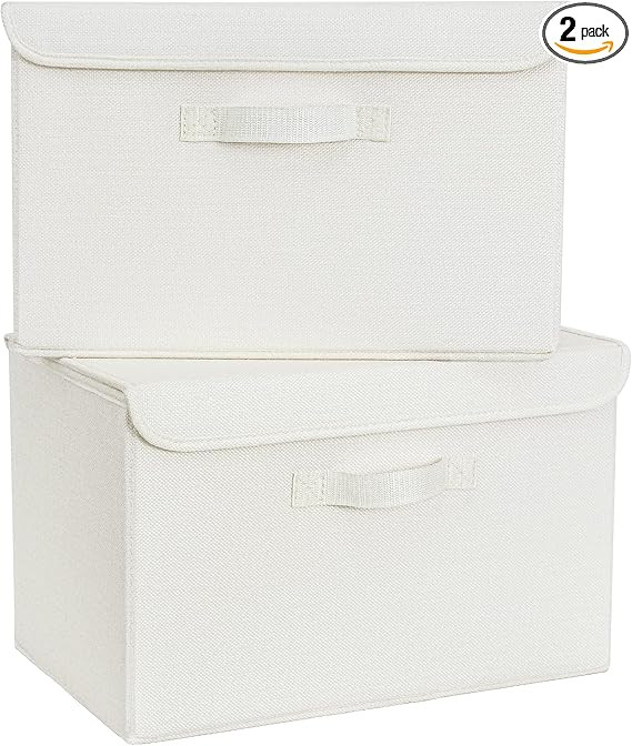 GRANNY SAYS Storage Bins with Lids, Fabric Storage Boxes, Closet Organizers and Storage for Cloth... | Amazon (US)
