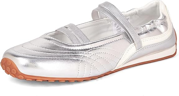 LUCKY STEP Women's Mary Jane Sneakers Comfortable Ballet Flats Elastic Strap Closed Toe Loafer Sl... | Amazon (US)