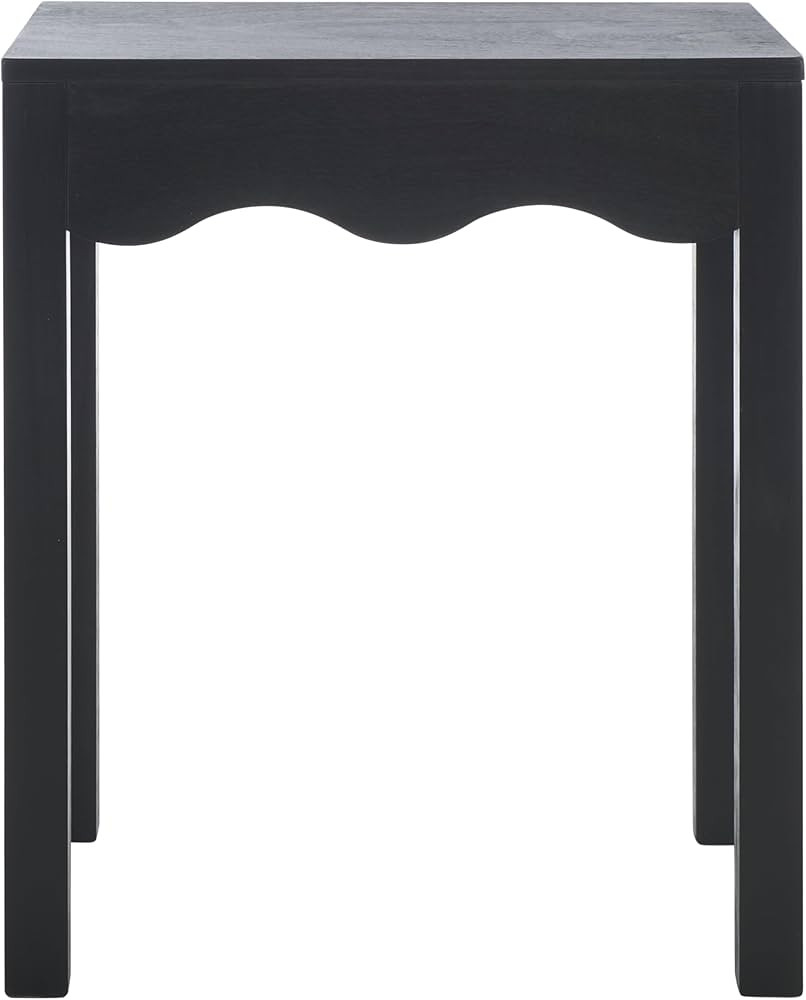 SAFAVIEH Home Collection Lilith Matte Black Square Wave Accent Table | Amazon (US)