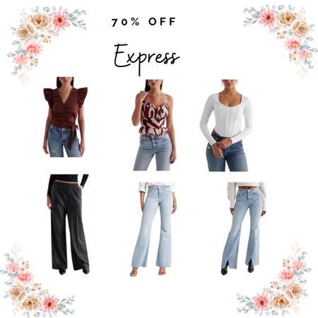 Express 70% off sale 
Denim and cute going out tops, work tops, silk maxi dress, sweater dress, one shoulder dress 

#LTKU #LTKSeasonal #LTKsalealert