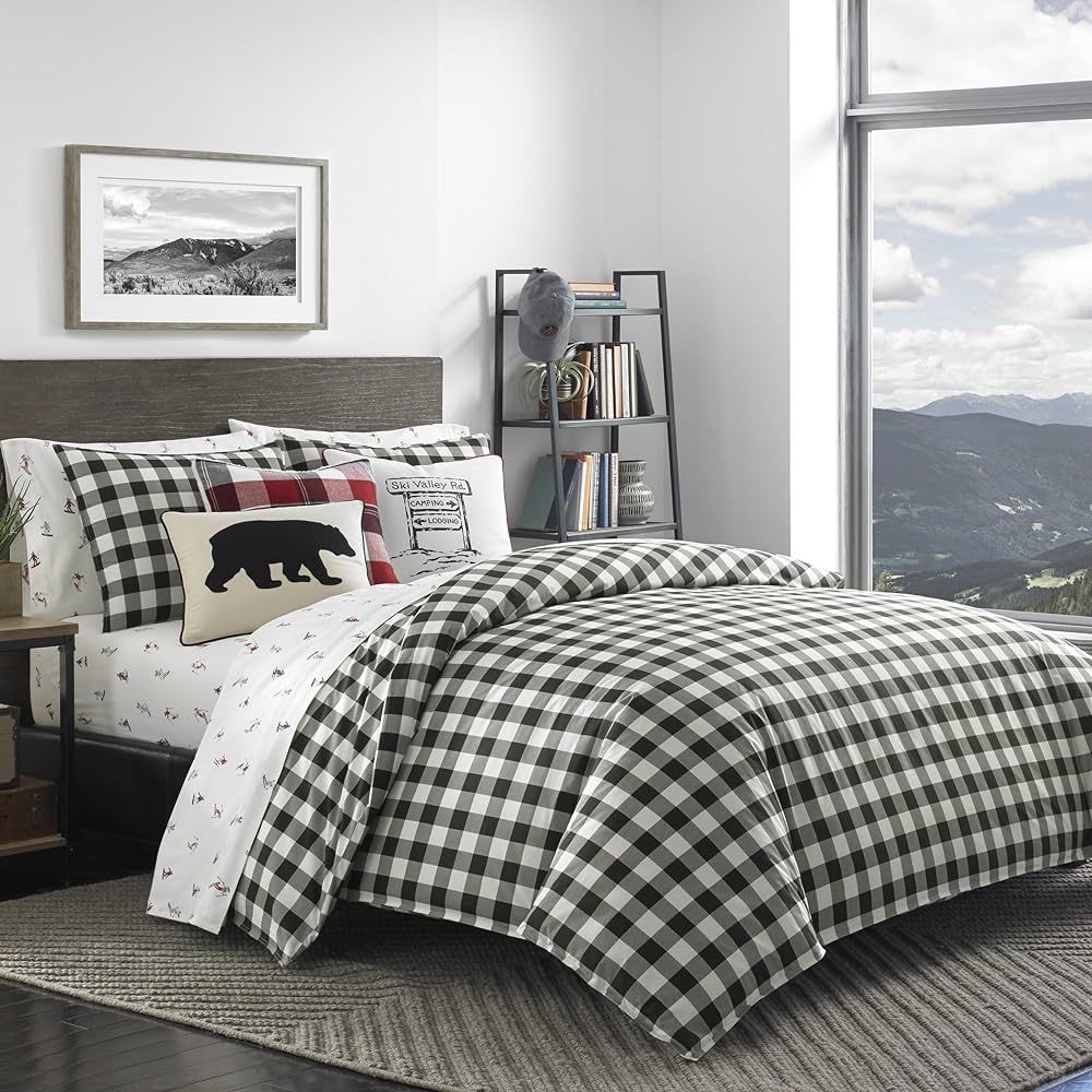 Eddie Bauer - King Duvet Cover Set, Cotton Reversible Bedding, Buffalo Plaid Home Decor for All S... | Amazon (US)