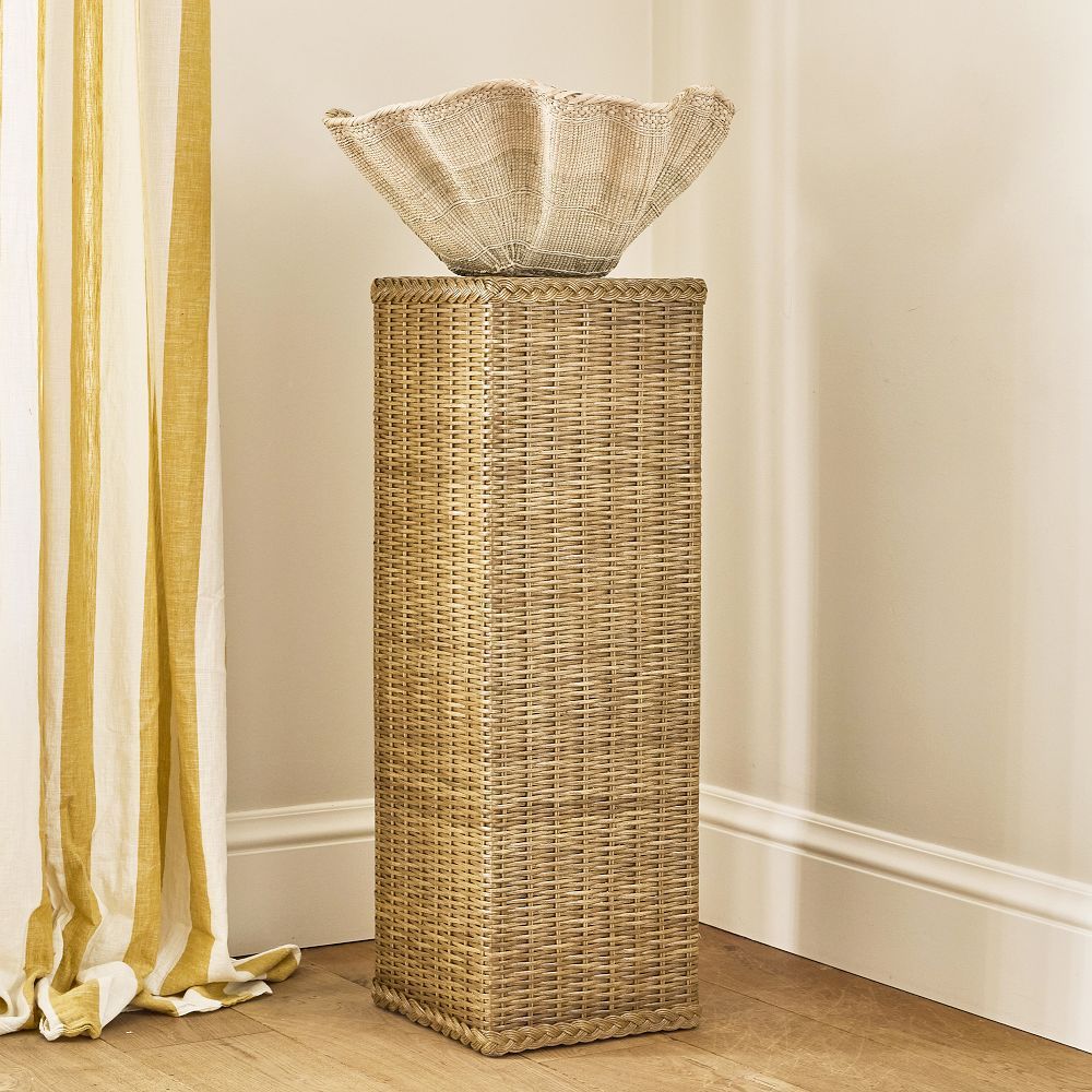 Lila Rattan Pedestal | GreenRow