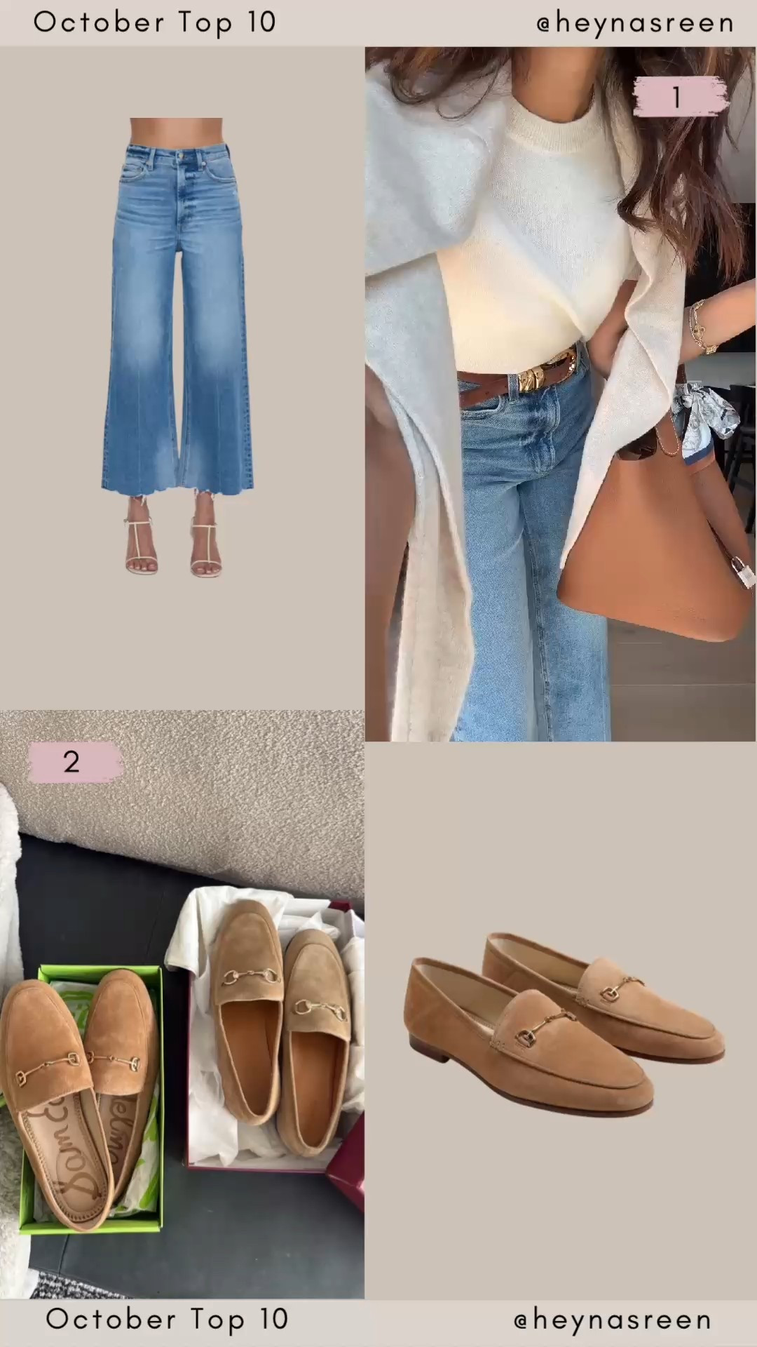 October Monthly Top:
#1: I wore a 25 in this denim/ I'm between 24 and 25 and decided to go up, love the fit!
#2: I love these fall loafers, I wear my true size 7. You can always size up half in this style of shoe if preferred also! 

#LTKStyleTip #LTKShoeCrush #LTKStyleTip #LTKSeasonal