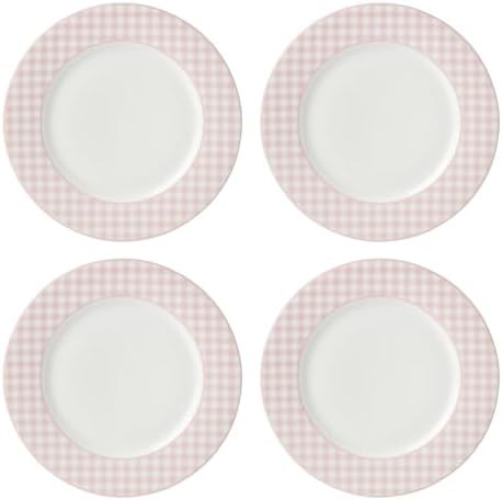 Lenox 897166 Gingham Dinner Plates, Set of 4, Pink, Valentine's Day | Amazon (US)