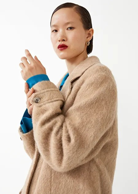 Long Fuzzy Wool Coat - Beige - & Other Stories GB | & Other Stories (EU + UK)
