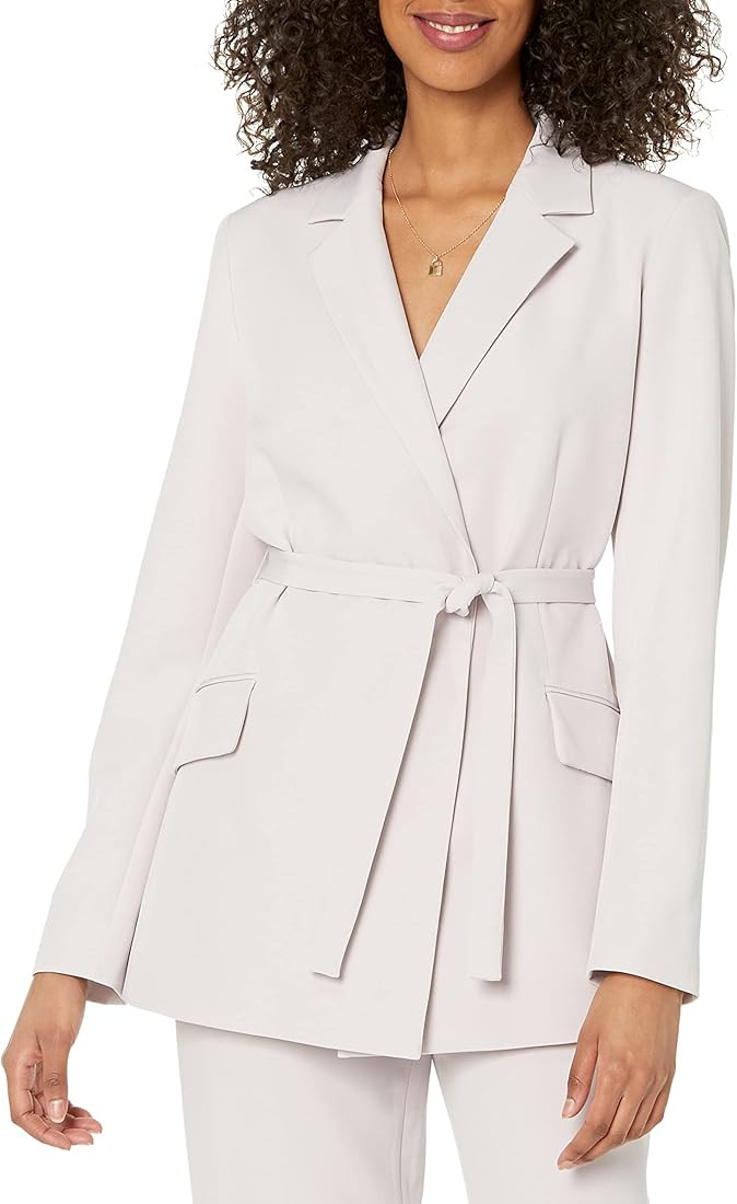 The Drop Women's Ren Wrap Front Belted Blazer | Amazon (US)