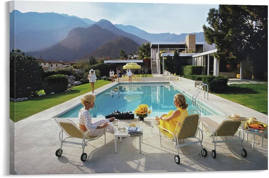 Poolside Glamour American Photographers Slim Aarons Art Poster Modern Canvas Wall Art Posters For... | Amazon (US)