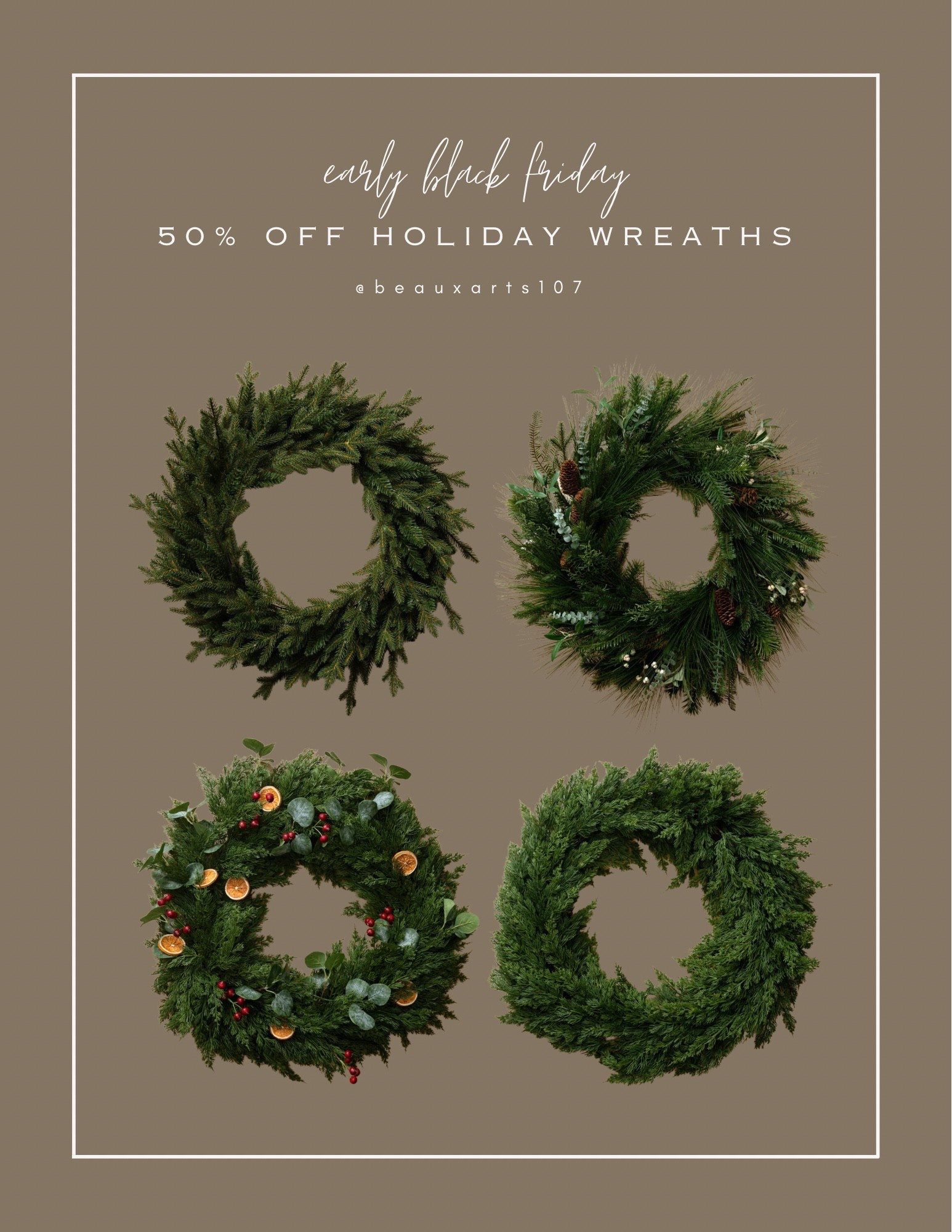 Save 50% off on these beautiful holiday wreaths! 

#LTKHoliday #LTKHome #LTKSaleAlert