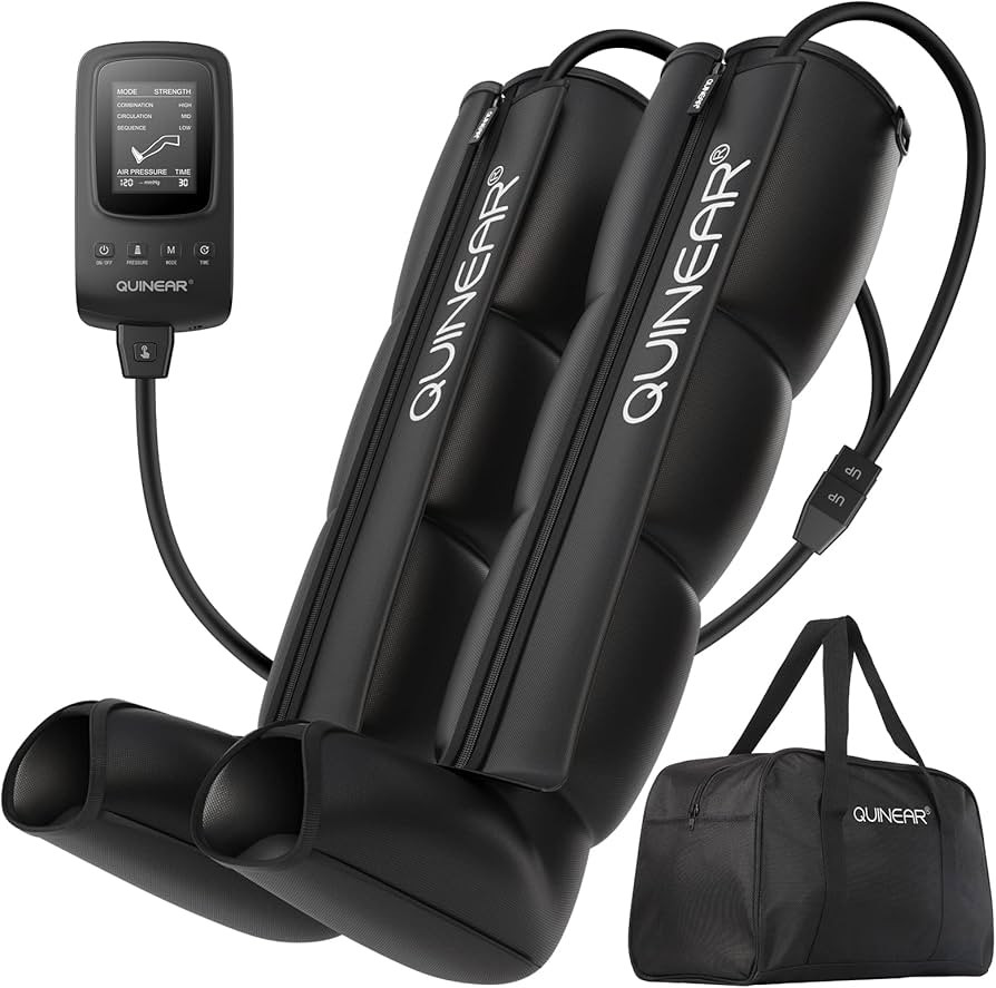 QUINEAR Professional Sequential Air Compression Therapy System for Improved Circulation and Massage - Foot and Leg Recovery Boots for Athletes | Amazon (US)