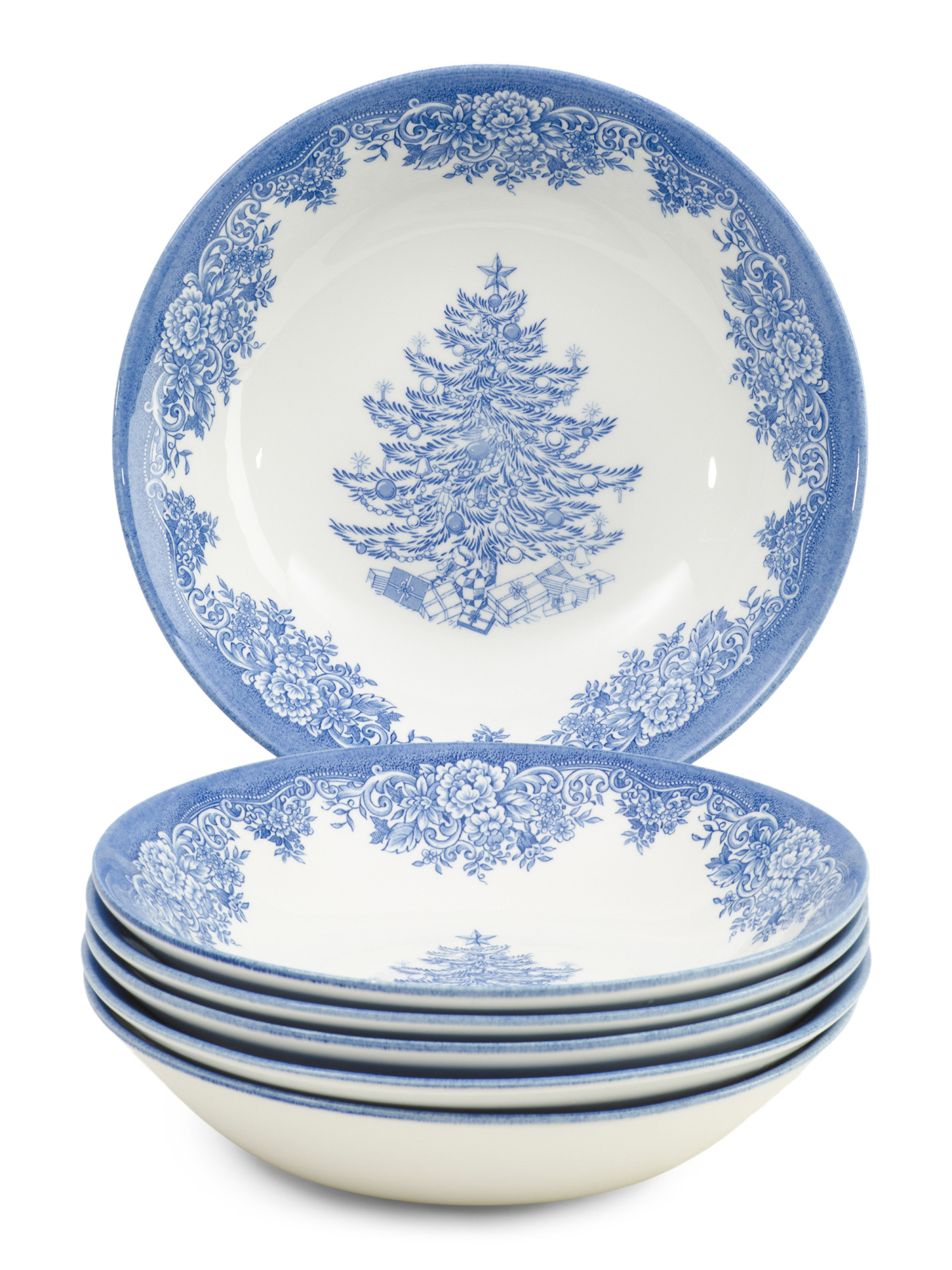 Set Of 6 9in Christmas Tree Pasta Bowls | Kitchen & Dining Room | Marshalls | Marshalls
