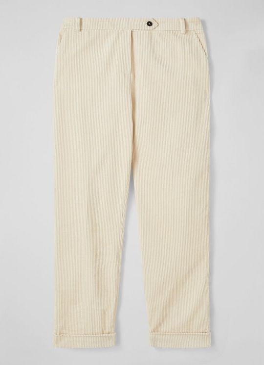 Savannah Cream Cotton Cord Trousers | L.K. Bennett (UK)