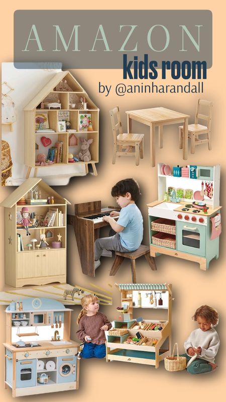 Amazon | Kids Room | Bookshelf | Table and Chair Set | Wooden Play kitchen | Kids Piano Keyboard 

#LTKFind #LTKhome #LTKkids