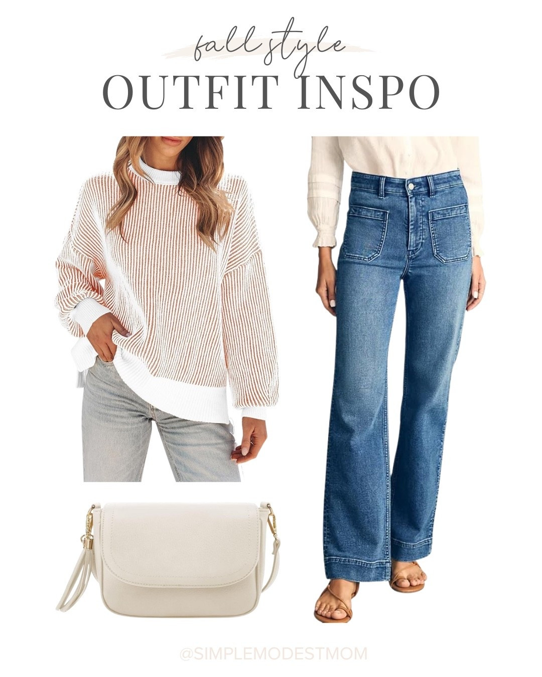 🤎 Fall Style Outfit Inspo 🤎
Loving this striped color block pullover for a comfy fall look—it pairs so well with wide-leg denim (with the best tummy control 🙌) and a neutral crossbody bag for everyday wear. Easy, casual, and totally mom-life approved! 🍂✨

#LTKStyleTip #LTKSeasonal #LTKItBag
