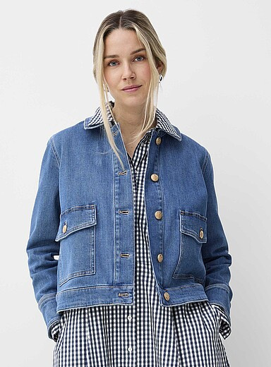 Golden buttons jean jacket | Simons