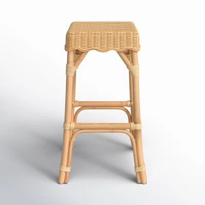 Lacie Rattan Scalloped Bar and Counter Height Stool | Wayfair North America