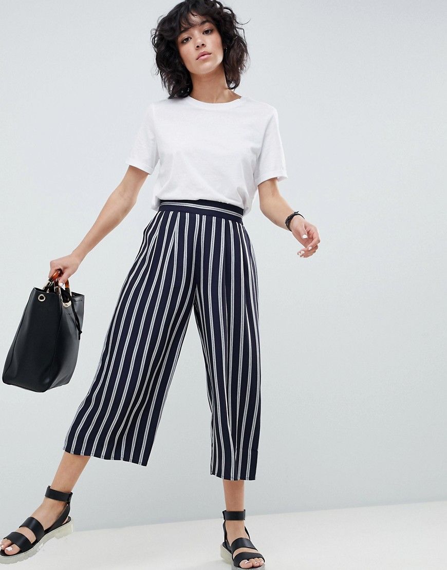 ASOS DESIGN tailored easy stripe culotte - Multi | ASOS US