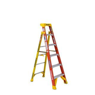 LEANSAFE 6 ft. Fiberglass Leaning Step Ladder with 300 lb. Load Capacity Type IA Duty Rating | The Home Depot