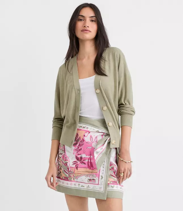 Modern V-Neck Cardigan | LOFT