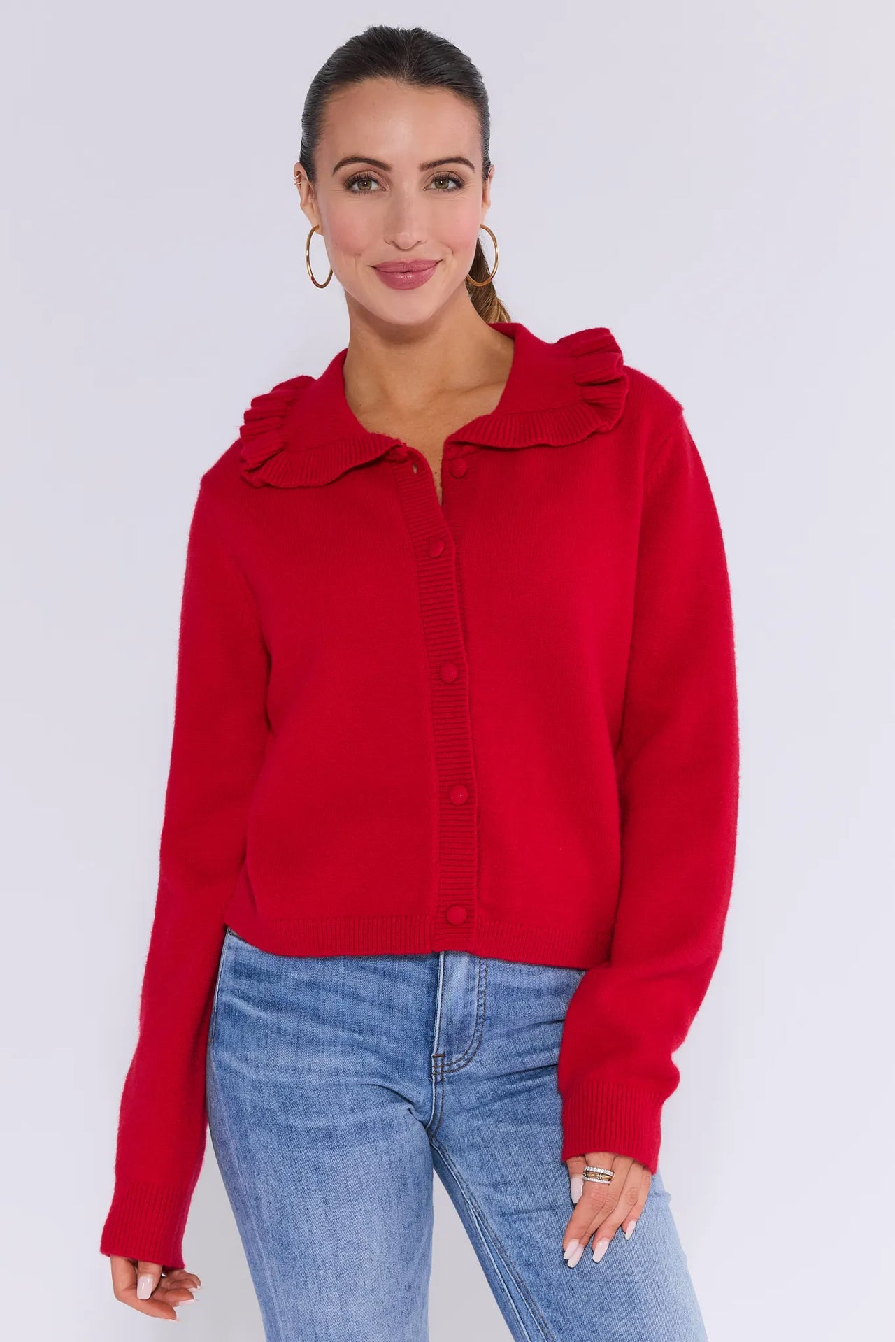 Jordyn Cardigan- Red | Avara
