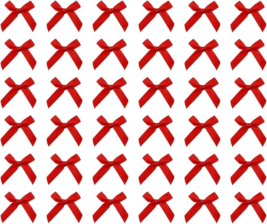 Tupalizy Ribbon Bows Mini Satin Fabric Bows Flowers for DIY Craft Sewing Scrapbooking Wedding Chr... | Amazon (US)